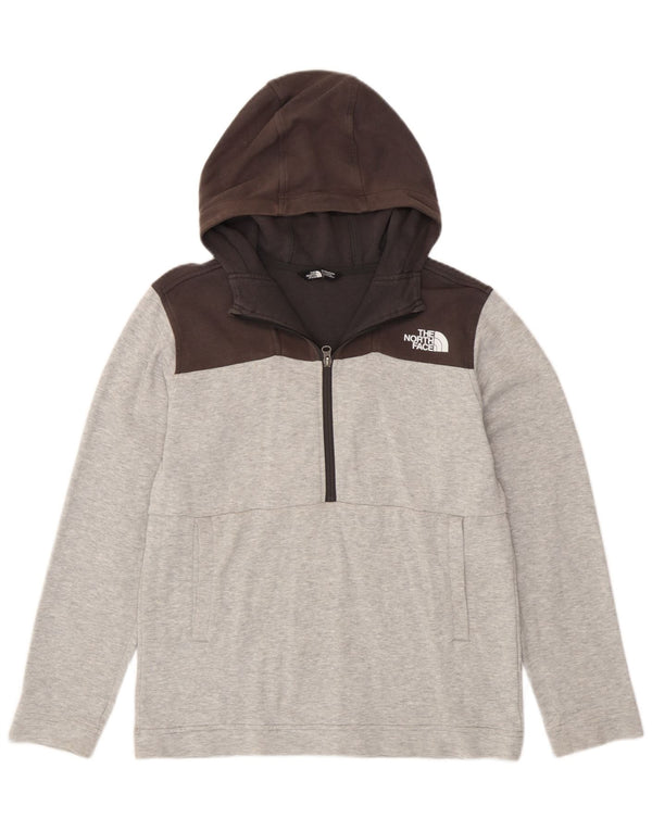 Maglione con cappuccio e zip da bambino The North Face 14-15 anni XL grigio color block