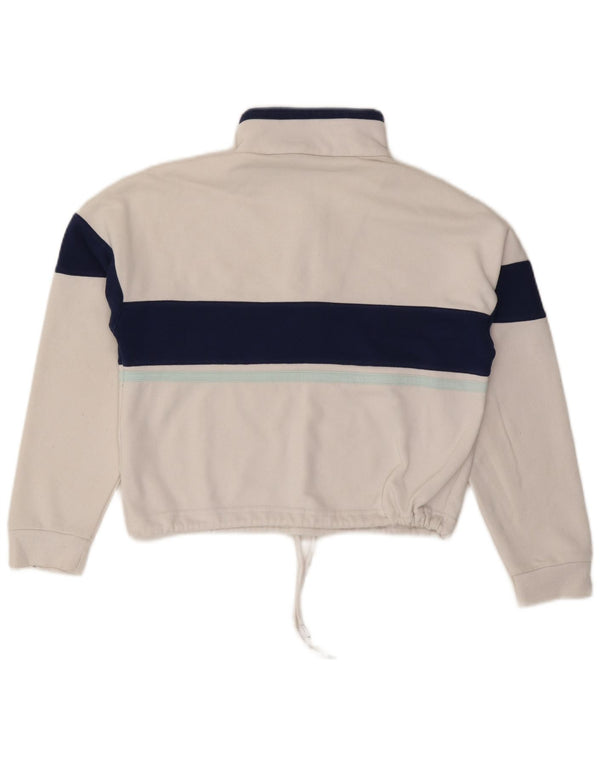 SERGIO TACCHINI Felpa corta oversize da donna UK 6 XS Bianca