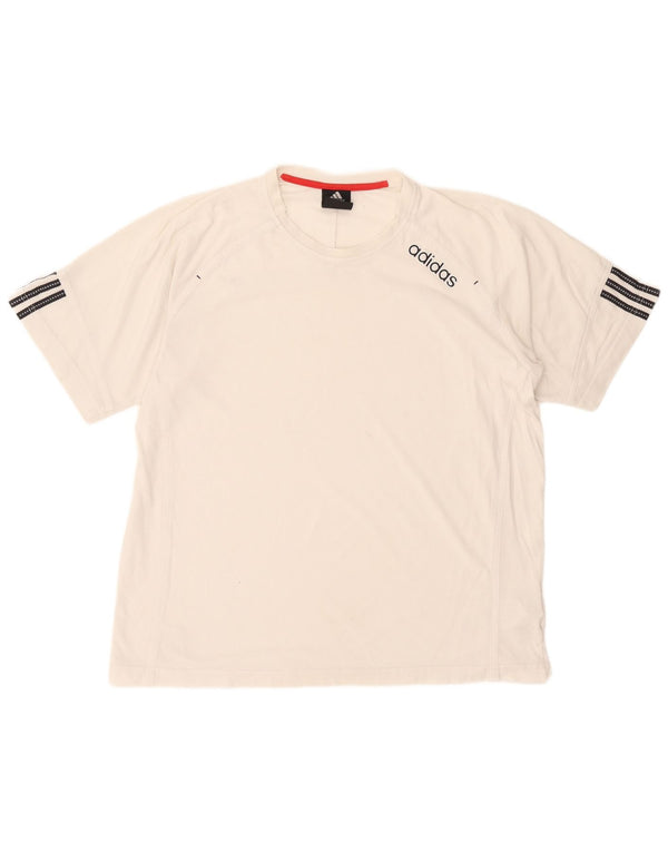 T-shirt da uomo Adidas Top XL in cotone bianco