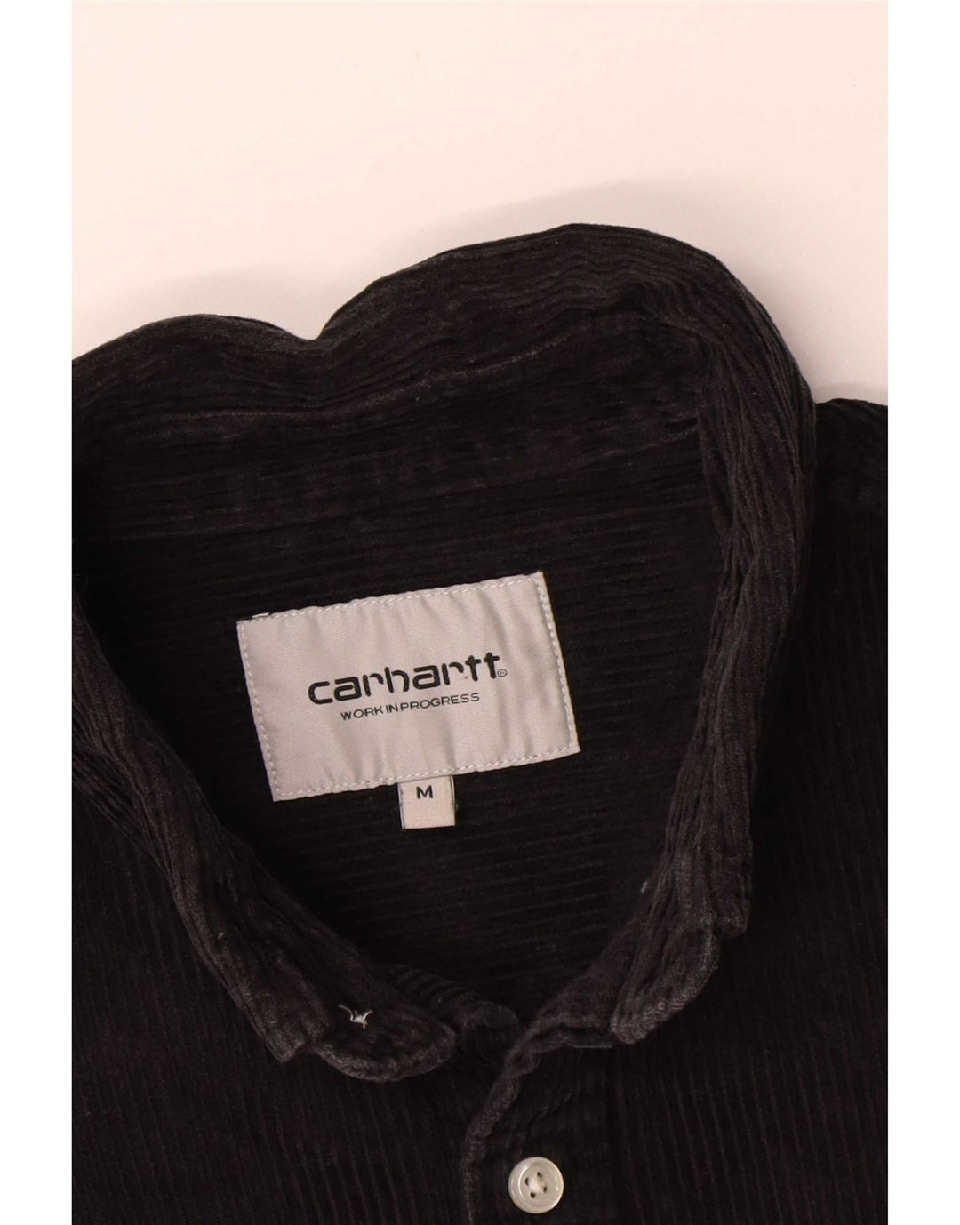 Camicia da uomo in velluto a coste Carhartt, cotone nero medio