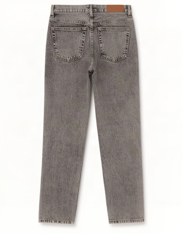 Jeans dritti da donna Topshop W25 L26 cotone grigio