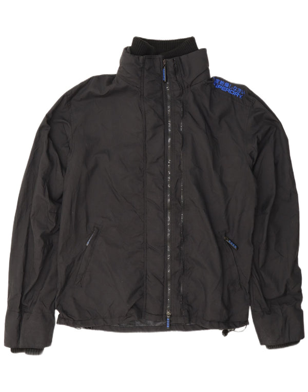Giacca antipioggia da donna Superdry UK 20 2XL nylon nero