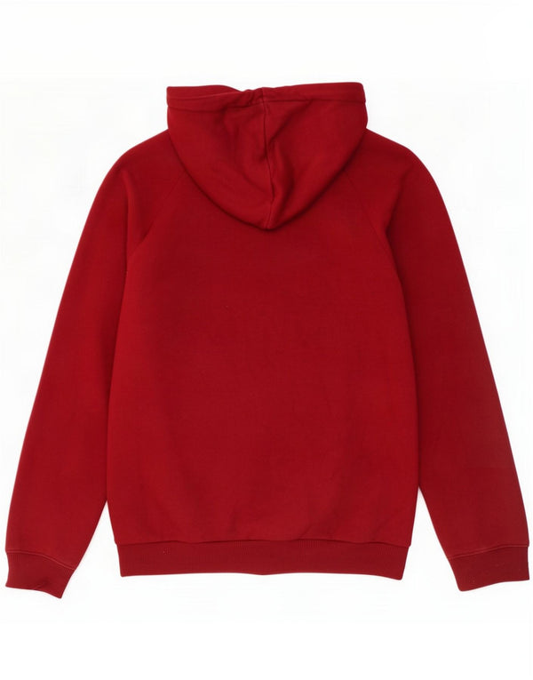 Adidas Felpa con cappuccio grafica da donna UK 10 Small Borgogna Cotone