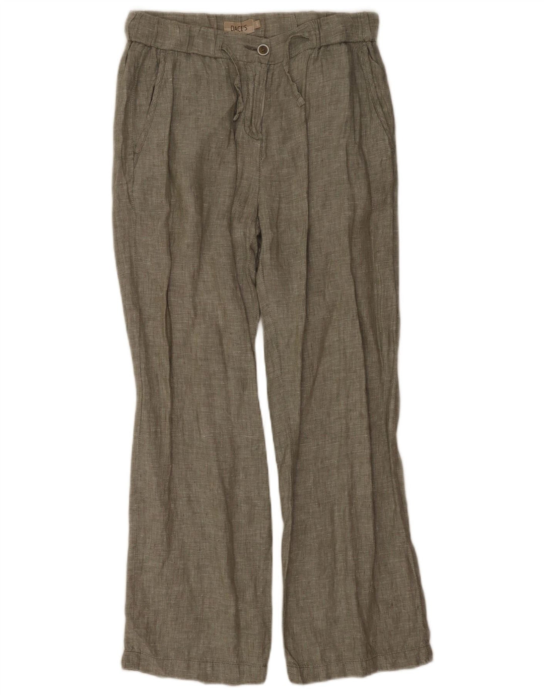 Pantaloni chino dritti da donna di Dack piccoli W27 L28 kaki
