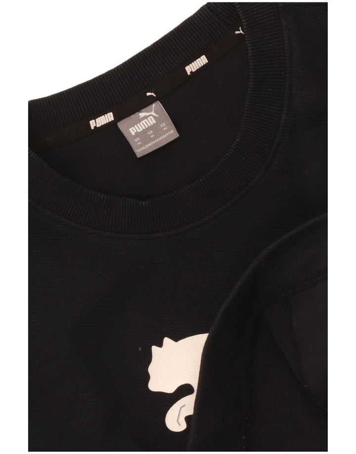 Felpa corta da donna con grafica Puma UK 14 media nera
