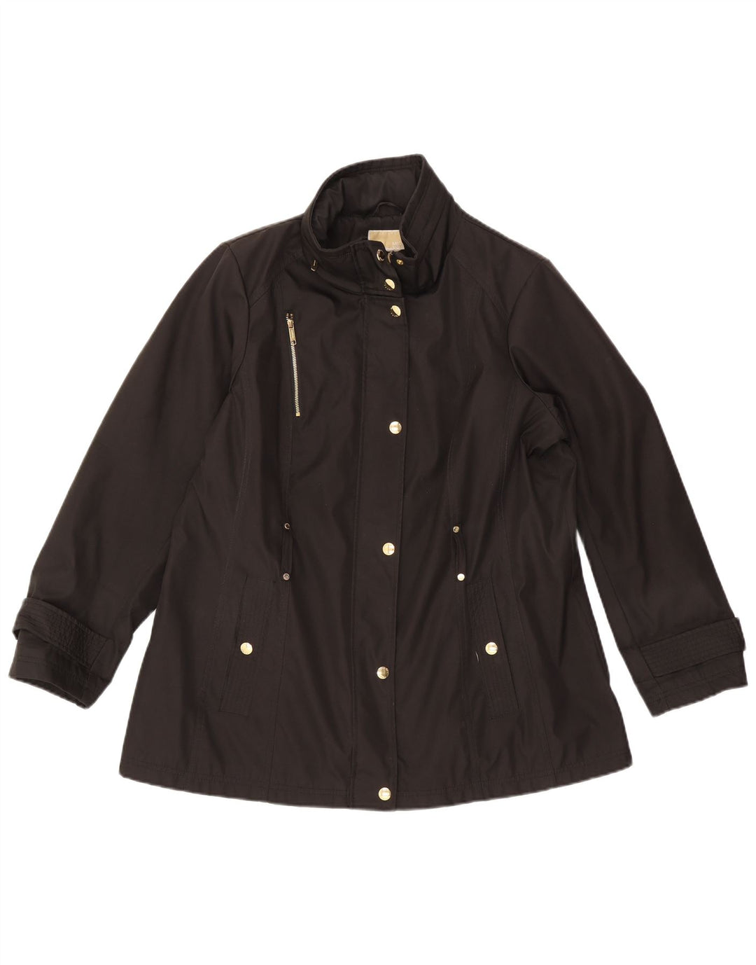 Giacca utilitaria con cappuccio da donna Michael Kors UK 18 XL poliestere nero