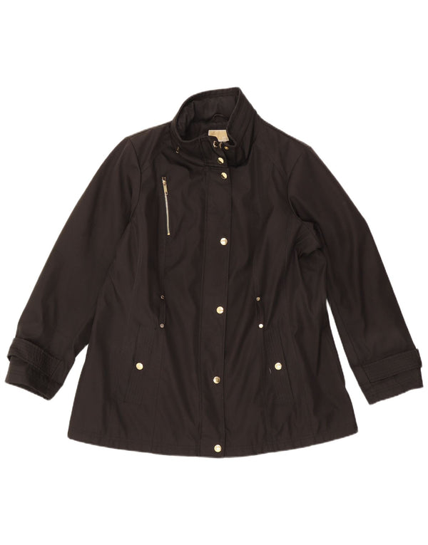 Giacca utilitaria con cappuccio da donna Michael Kors UK 18 XL poliestere nero