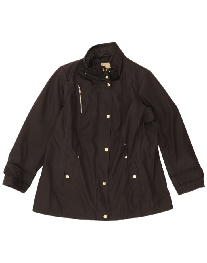 Giacca utilitaria con cappuccio da donna Michael Kors UK 18 XL poliestere nero
