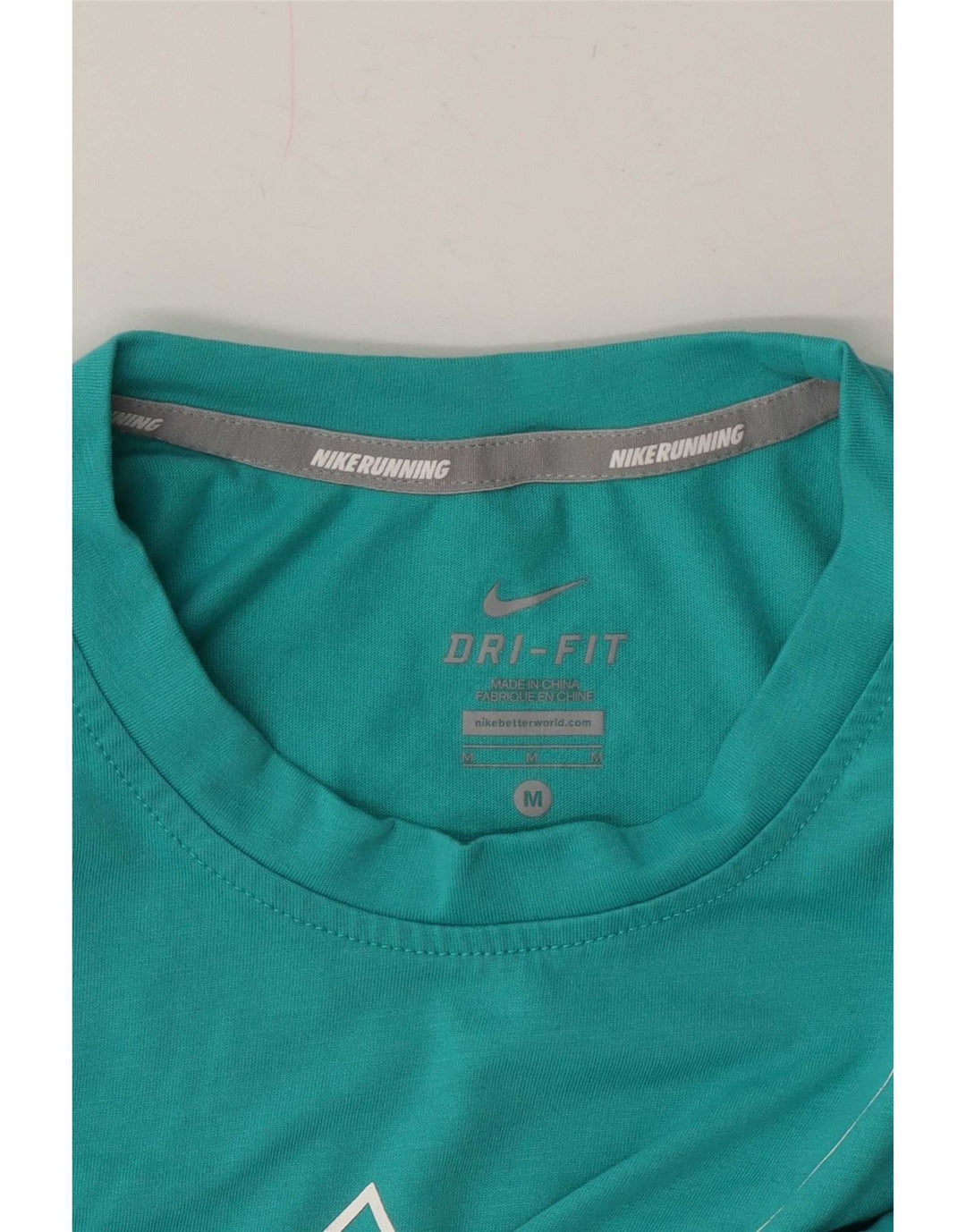 Canotta grafica Nike Dri Fit da donna UK 14 color block medio turchese
