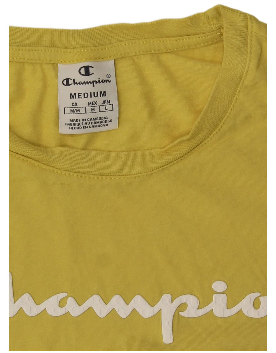 T-shirt grafica da donna Champion Top UK 12 giallo medio