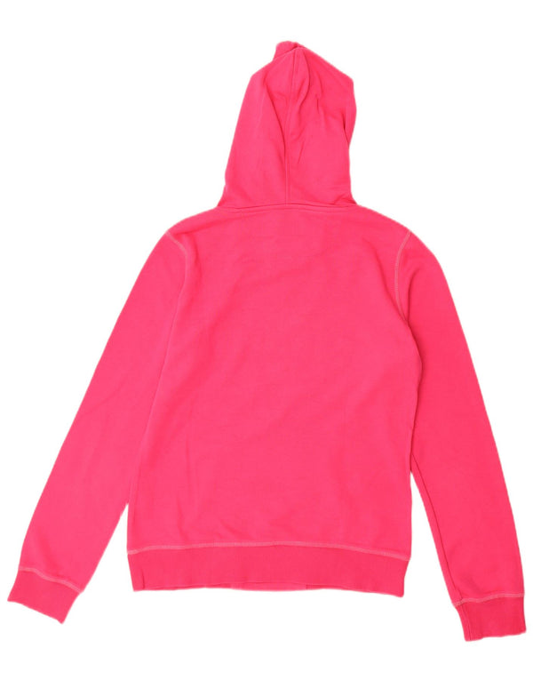 CHAMPION Maglione con cappuccio grafico da donna Heritage Fit UK 10 piccolo cotone rosa