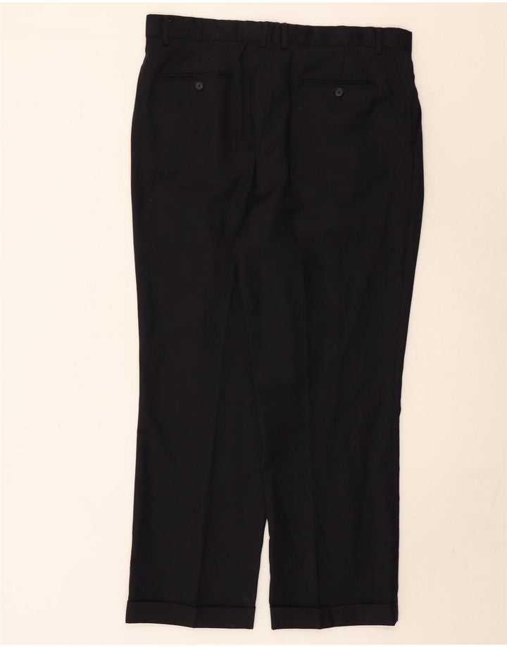 Pantaloni da abito da uomo con pegging NAUTICA W38 L30 lana nera
