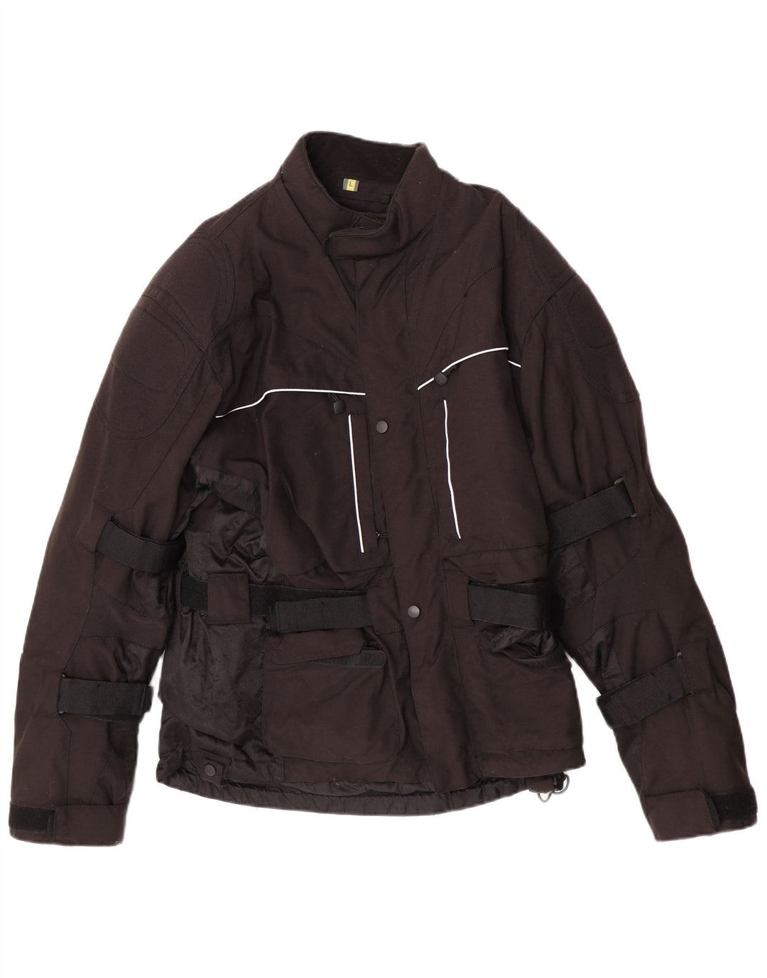 Giacca da corsa imbottita da uomo vintage UK 40 grande in poliammide nera
