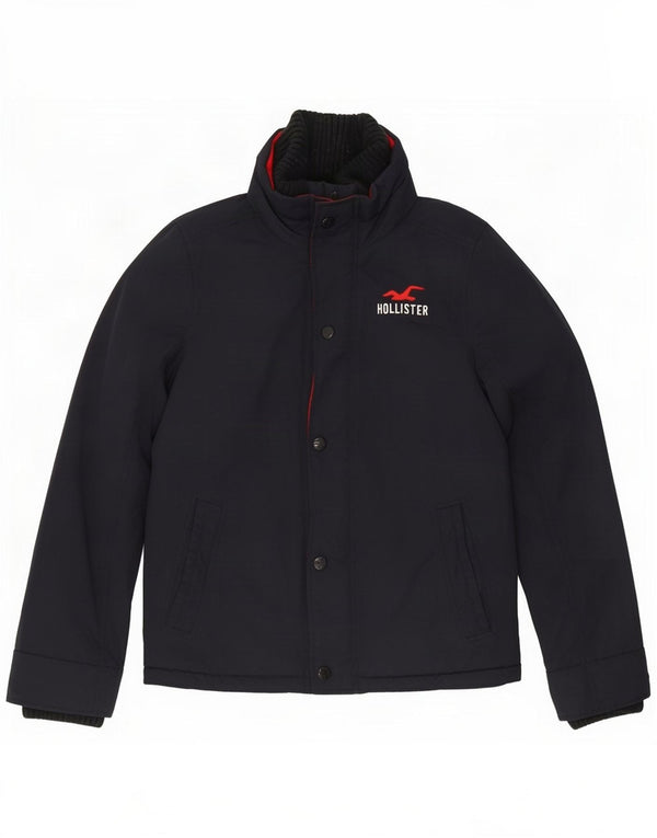 Giacca a vento da uomo Hollister UK 38 Medium Navy Blue Nylon
