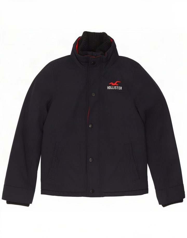 Giacca a vento da uomo Hollister UK 38 Medium Navy Blue Nylon
