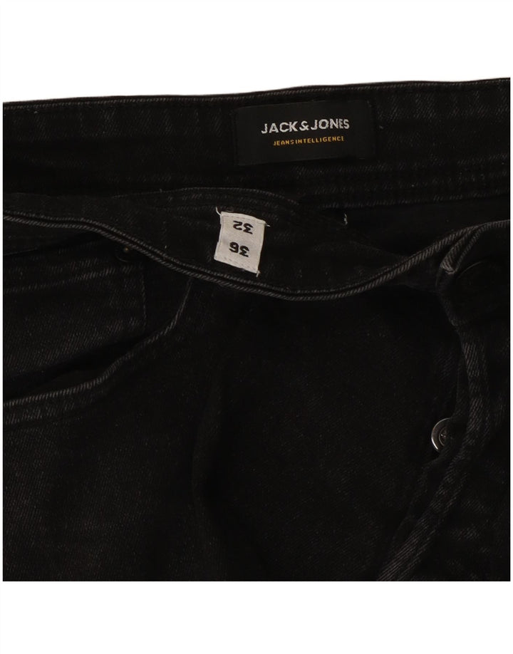 Jack & Jones Uomo GLENN Slim Jeans W36 L32 Cotone Nero