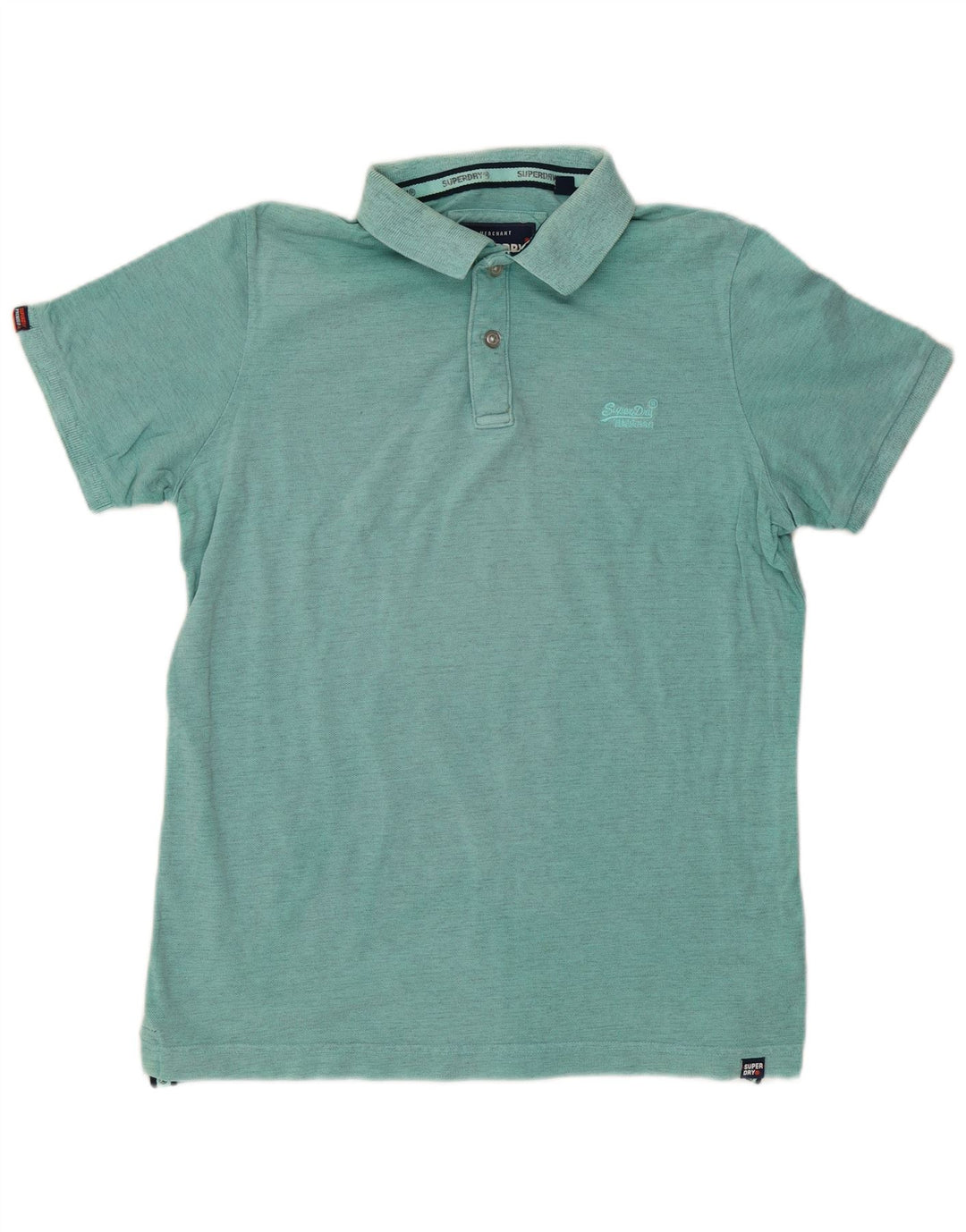 Polo da uomo Superdry 2XL in cotone turchese