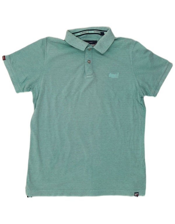 Polo da uomo Superdry 2XL in cotone turchese