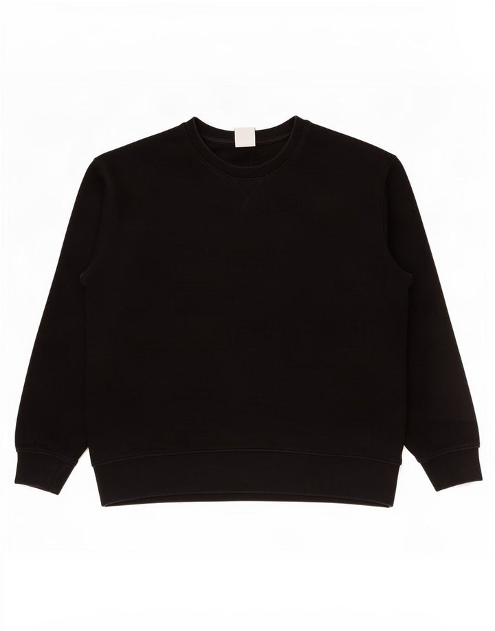 Felpa Zara Uomo Maglione Grande Cotone Nero