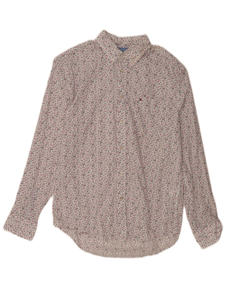 Camicia da uomo Tommy Hilfiger grande cotone floreale bianco