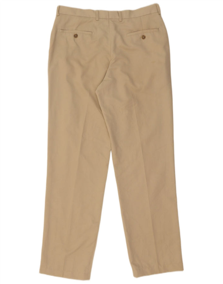 Pantaloni chino dritti da uomo Marks & Spencer W34 L33 Poliestere beige