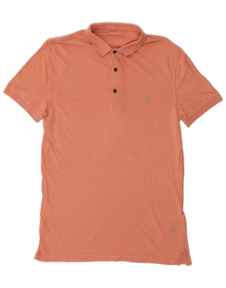 ALL SAINTS Mens Polo Shirt Small Pink Cotton Vintage All Saints and Second-Hand All Saints from Messina Hembry 