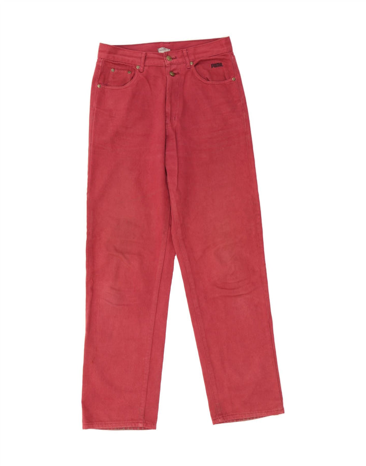 PUMA Womens Straight Jeans UK 12 Medium  Burgundy Cotton Vintage Puma and Second-Hand Puma from Messina Hembry 