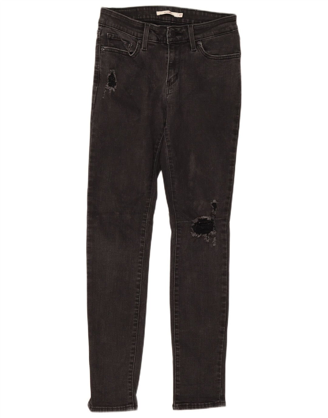 Levi's Donna 711 Jeans skinny effetto invecchiato W27 L30 Cotone grigio