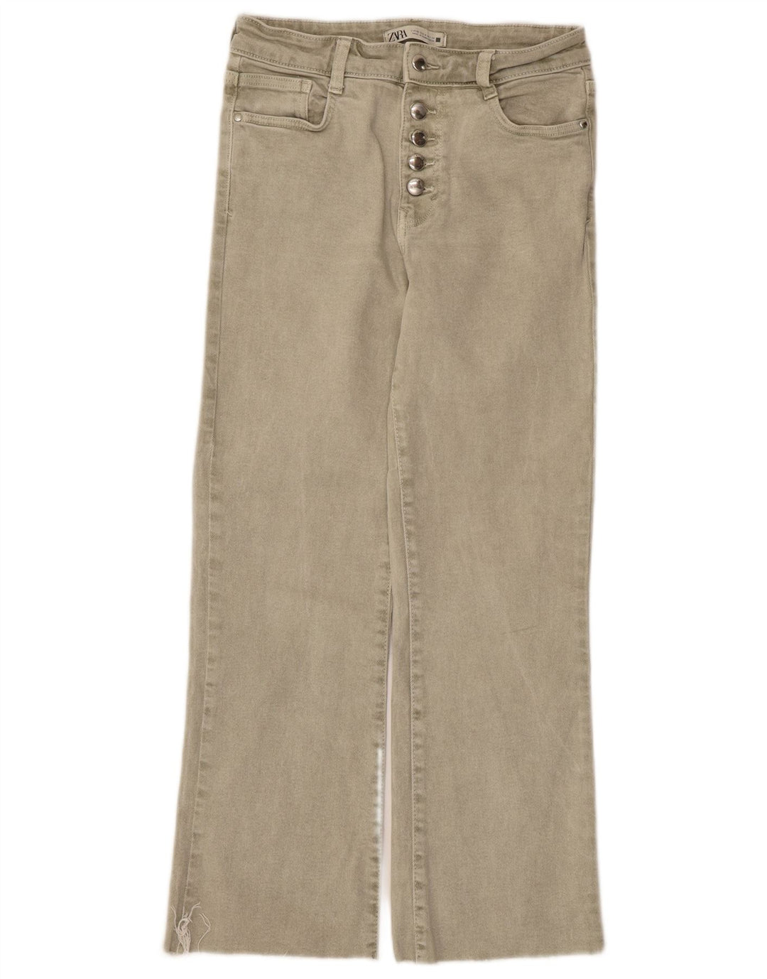 Jeans dritti da donna Zara EU 36 XS W26 L26 Cotone grigio