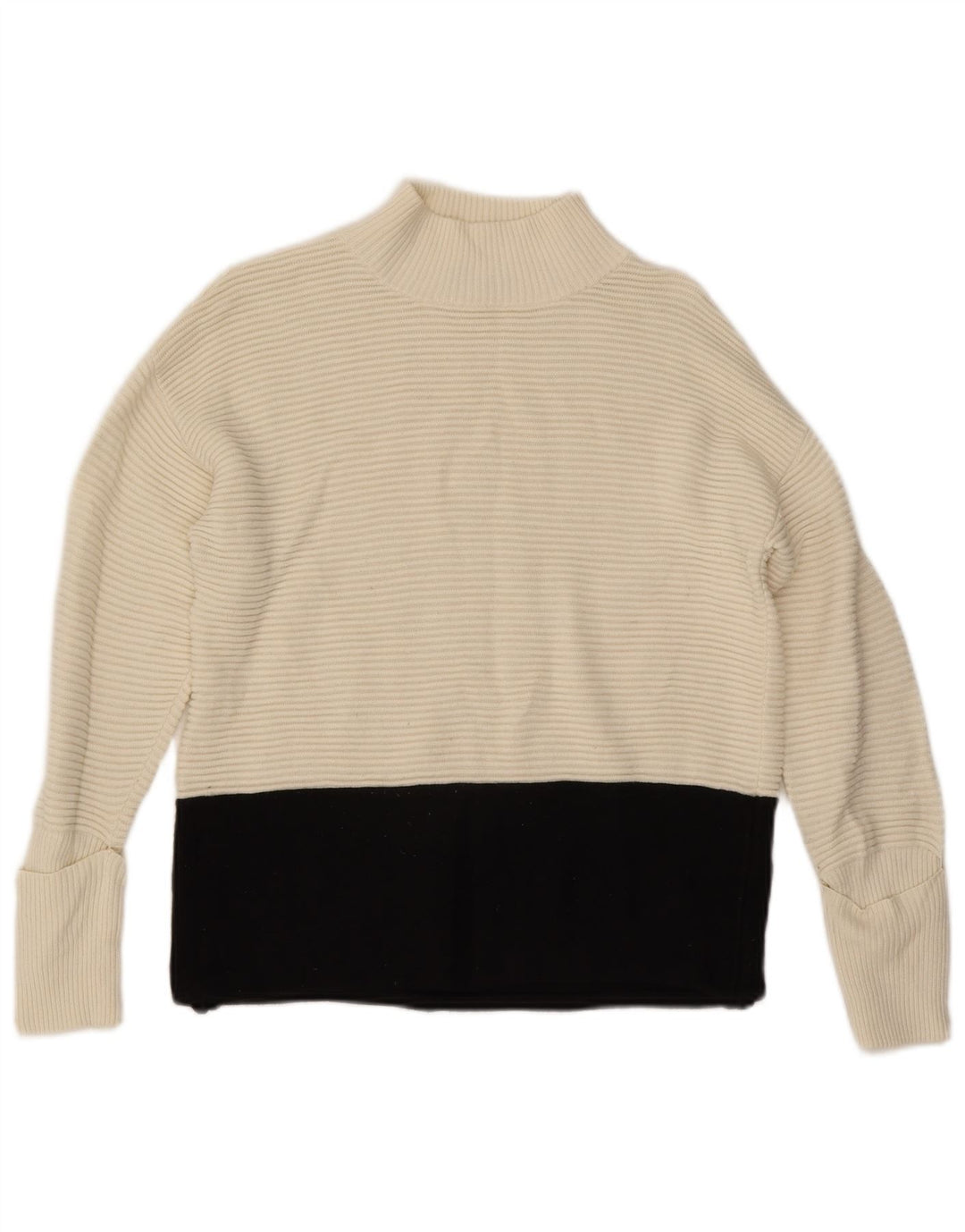 Maglione maglione a collo alto da donna Marks & Spencer UK 12 medio bianco sporco