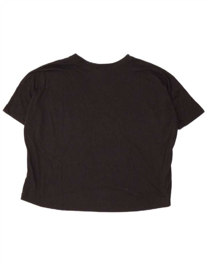 Nike - T-shirt grafica oversize corta da donna, taglia UK 10, piccola, in poliestere nero