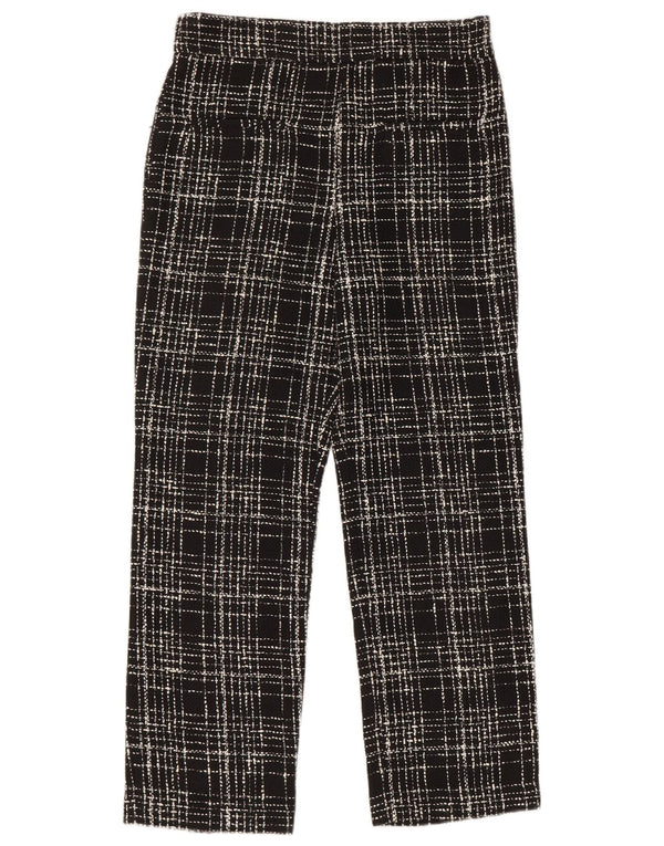 Zara Womens Tapered Casual Trousers XS W24 L25 Black Check Polyester
