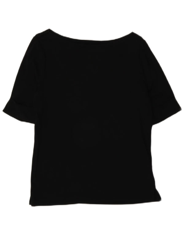 Camicetta da donna Ralph Lauren Top UK 16 grande cotone nero