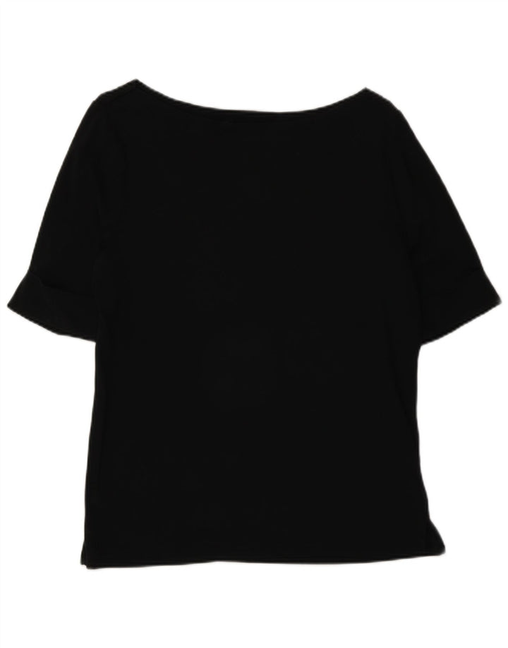 Camicetta da donna Ralph Lauren Top UK 16 grande cotone nero