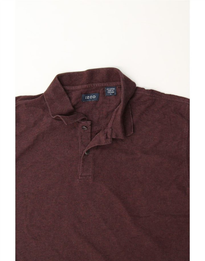 IZOD Mens Polo Shirt Large Maroon Vintage Izod and Second-Hand Izod from Messina Hembry 