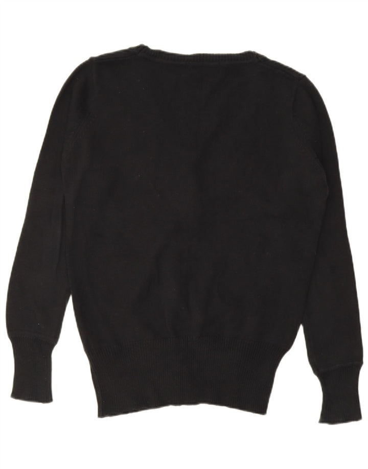 Maglione cardigan da donna Zara UK 16 grande cotone nero