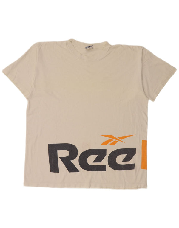 T-shirt grafica Reebok da uomo XL bianca
