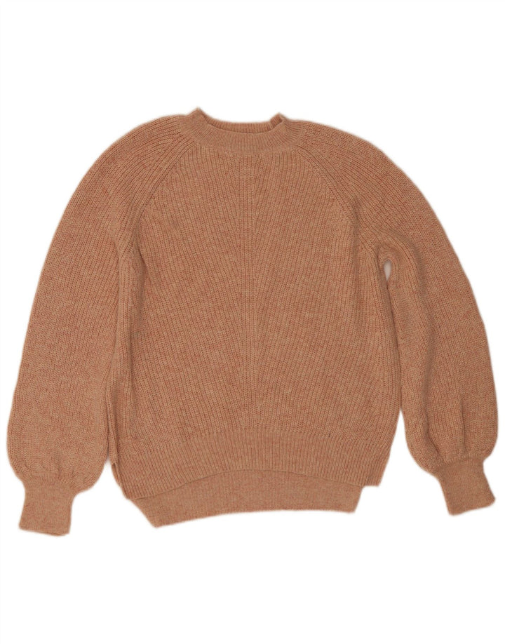 Maglione maglione girocollo oversize da donna Marks & Spencer UK 10 piccolo rosa