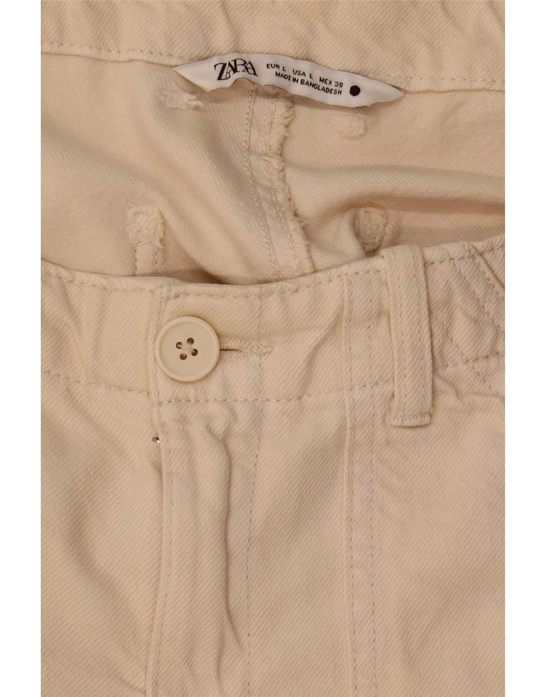 Jeans dritti da donna Zara grandi W30 L27 Beige