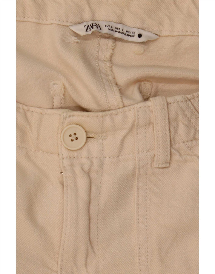 Jeans dritti da donna Zara grandi W30 L27 Beige