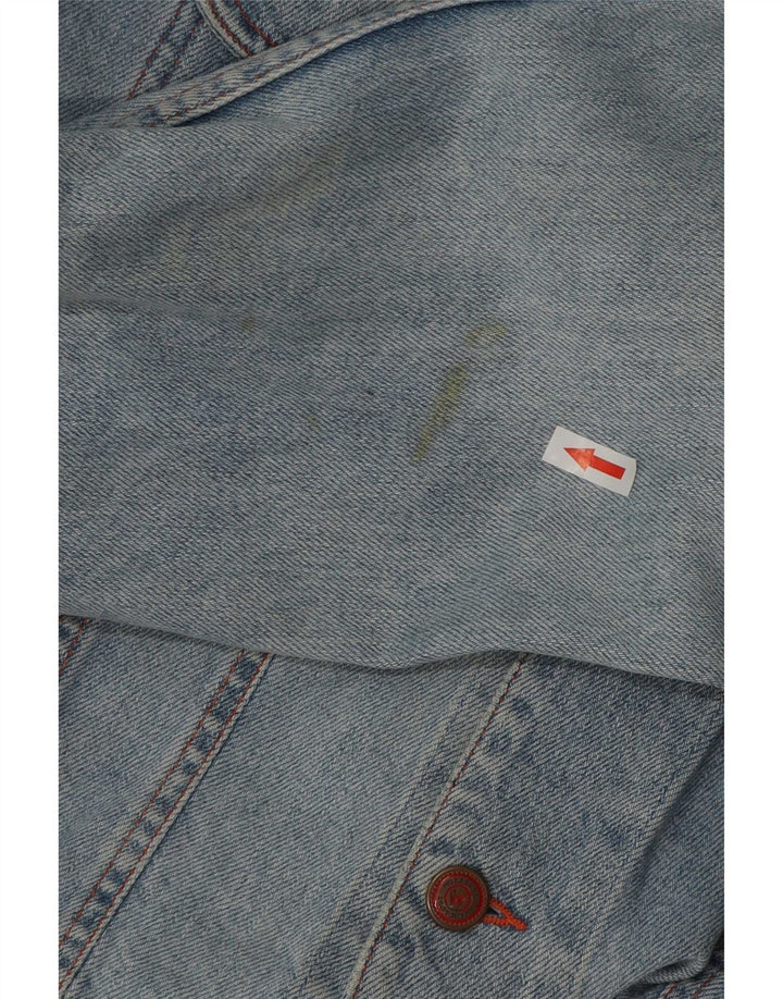 Giacca in denim corto da donna Benetton IT 48 XL Blu cotone