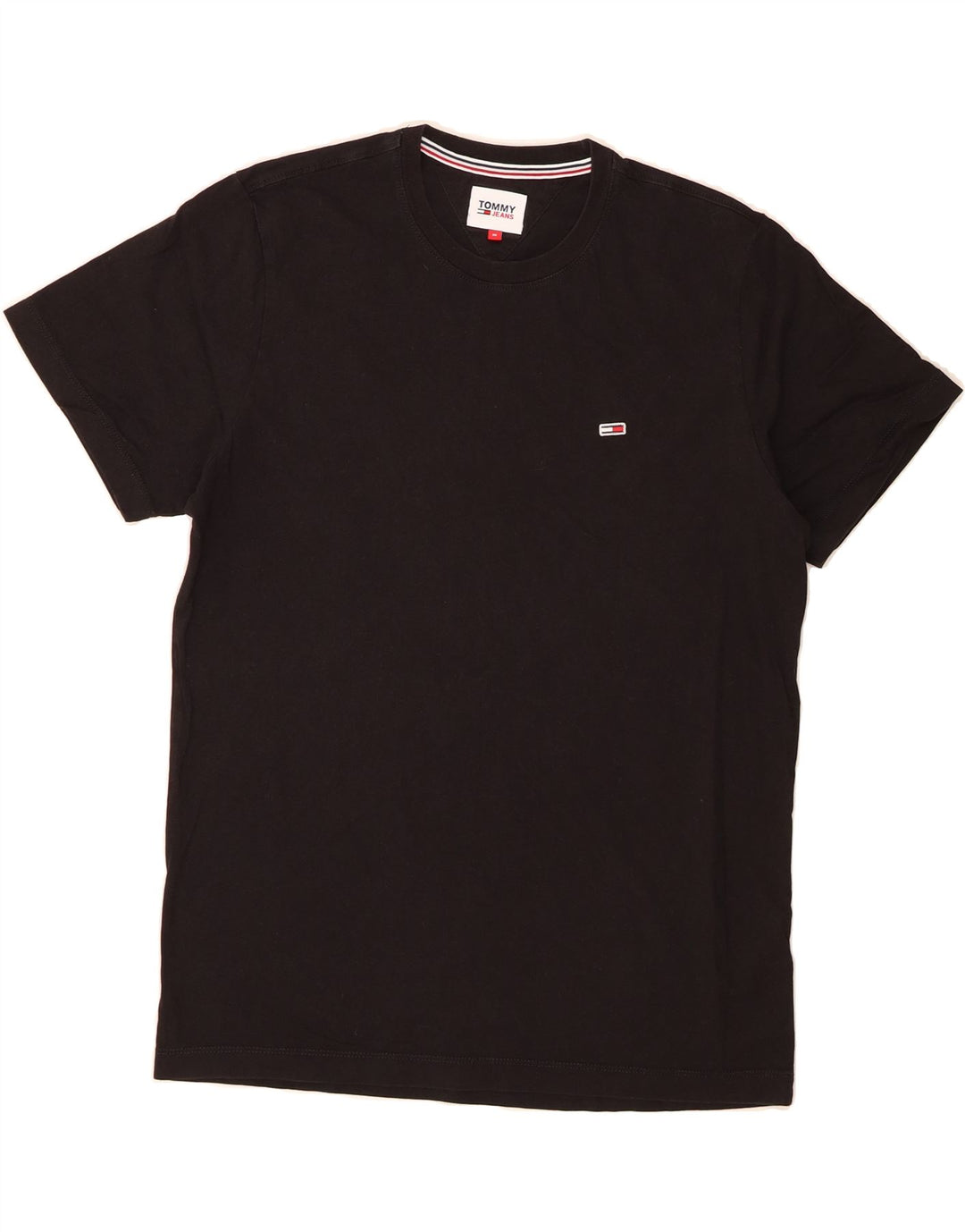 TOMMY HILFIGER Mens T-Shirt Top Medium Black Cotton Vintage Tommy Hilfiger and Second-Hand Tommy Hilfiger from Messina Hembry 
