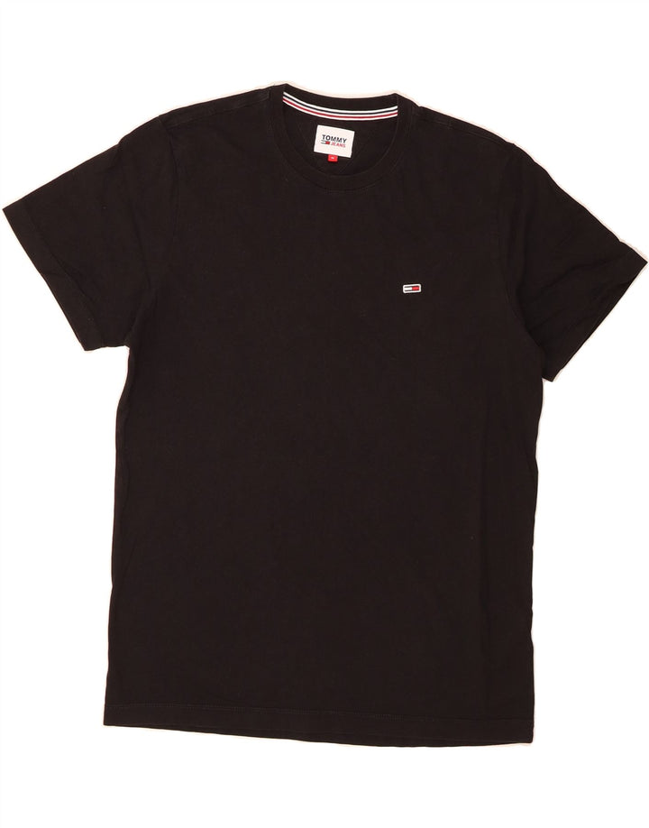 TOMMY HILFIGER Mens T-Shirt Top Medium Black Cotton Vintage Tommy Hilfiger and Second-Hand Tommy Hilfiger from Messina Hembry 