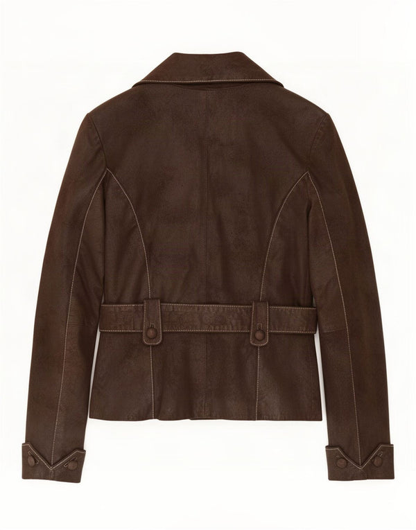 Giacca in Pelle Donna Rino&Pelle IT 38 XS Marrone