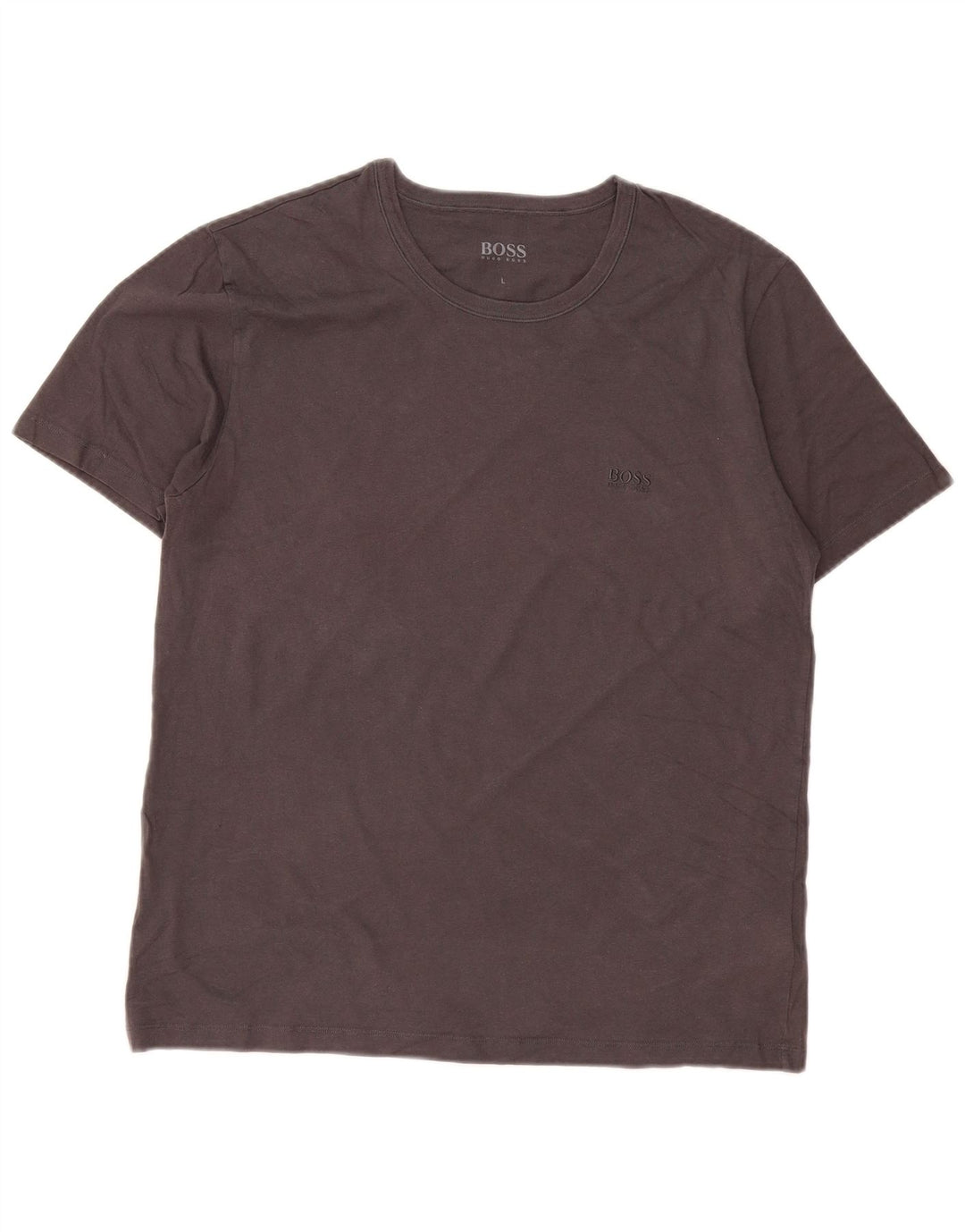 T-shirt da uomo HUGO BOSS grande in cotone grigio
