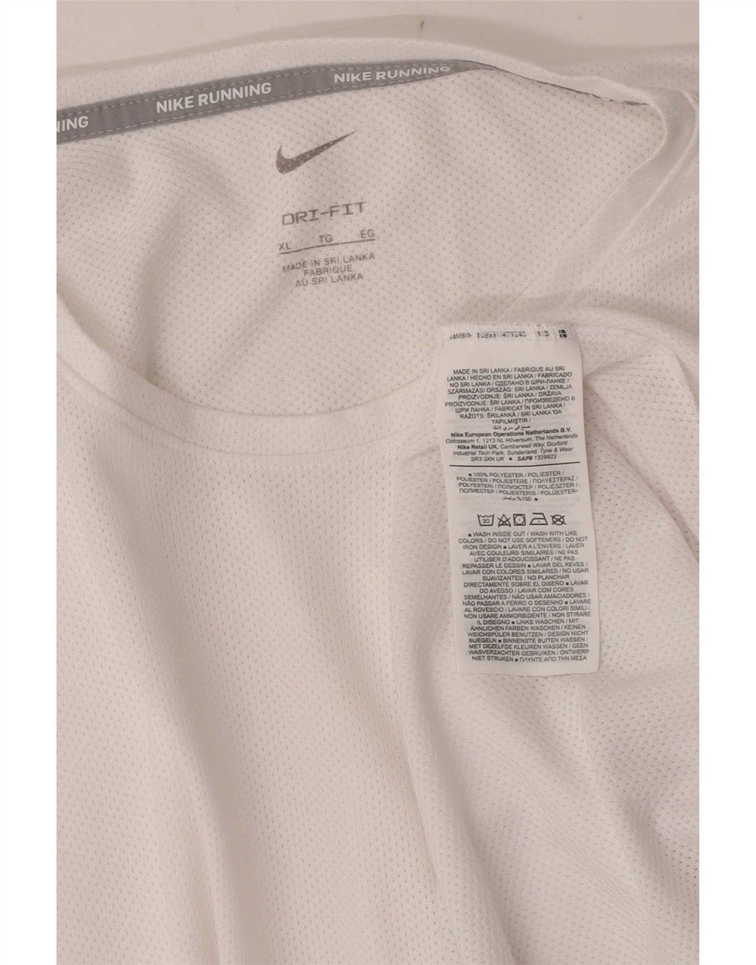 T-shirt da uomo Nike Dri Fit Top XL poliestere bianco
