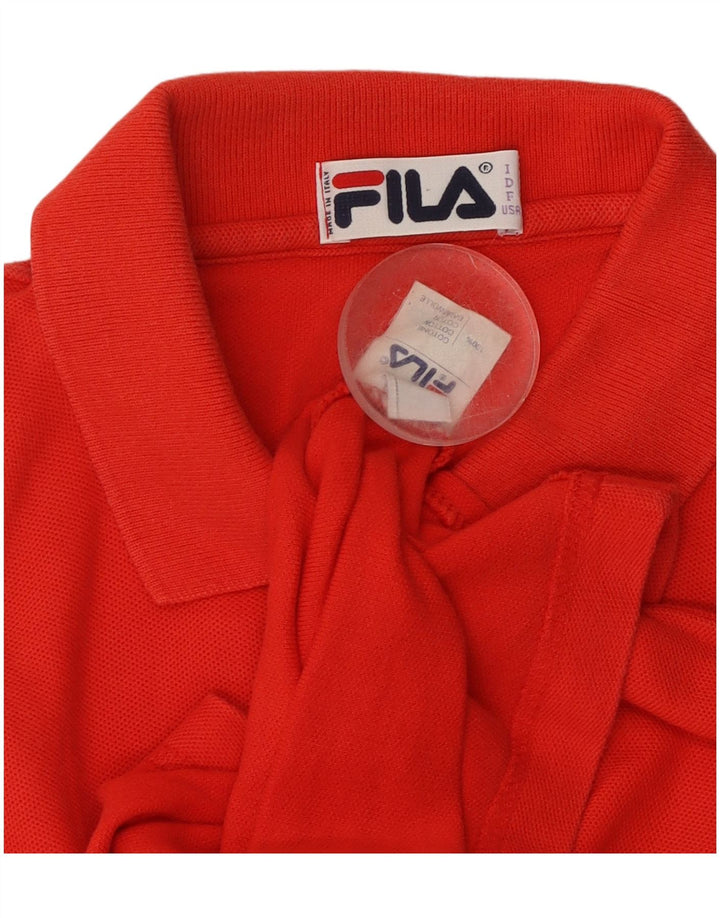 Polo Smanicata Donna FILA IT 46 Large Rossa in Cotone