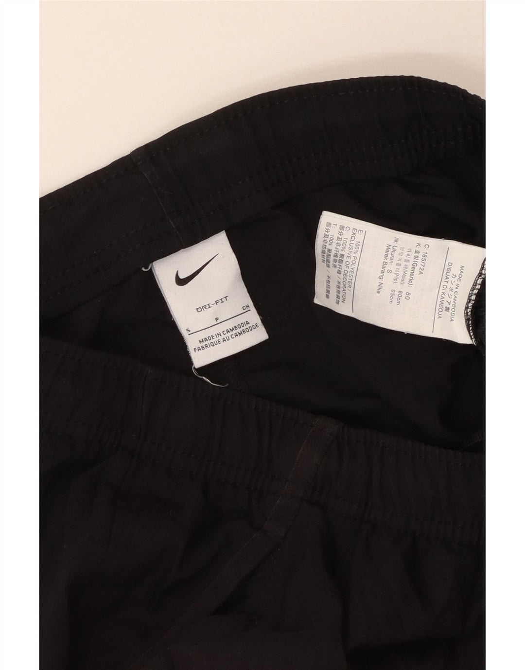 Pantaloni da tuta Nike Dri Fit da uomo piccoli in poliestere nero