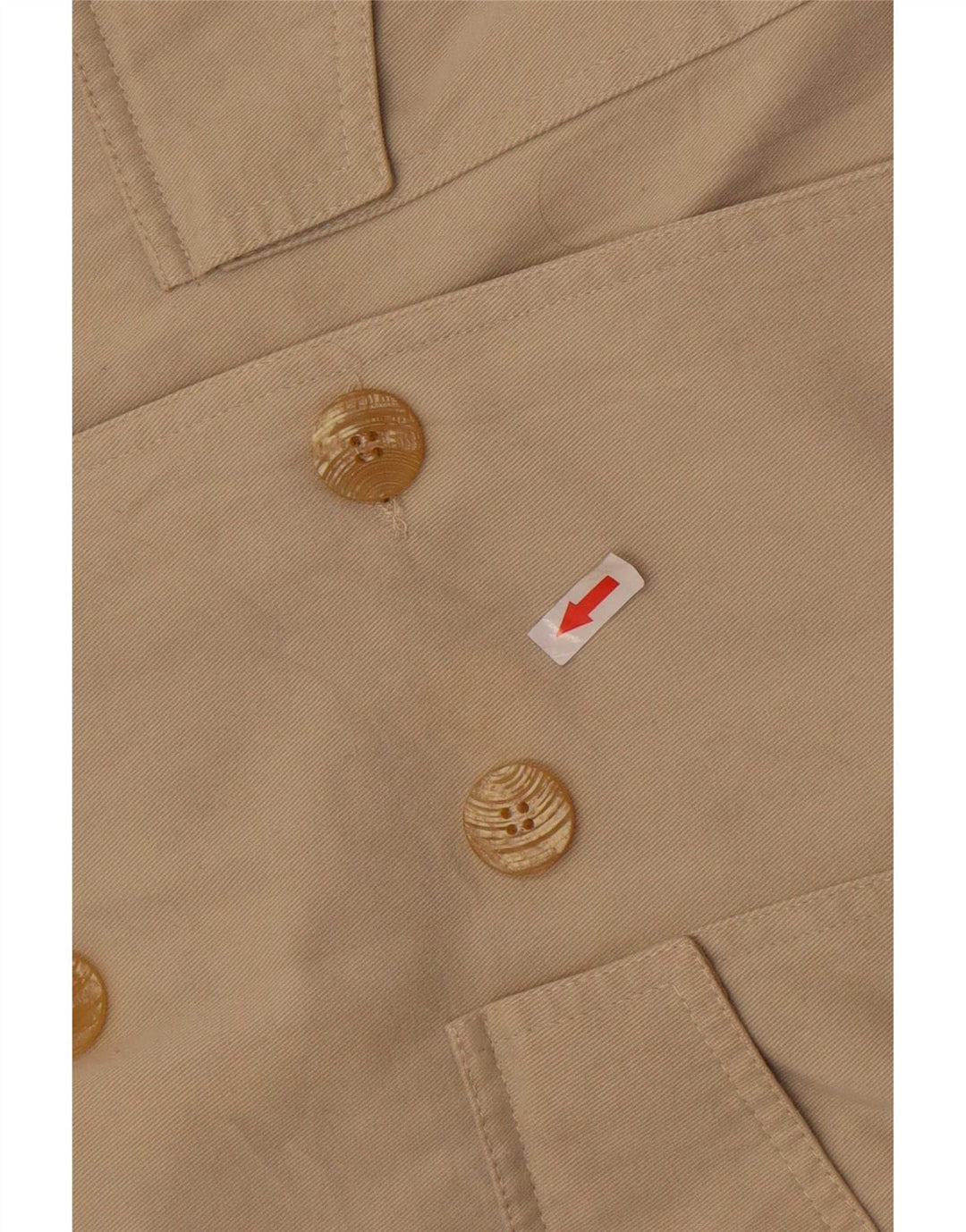 Cappotto doppiopetto vintage da donna UK 14 grande beige