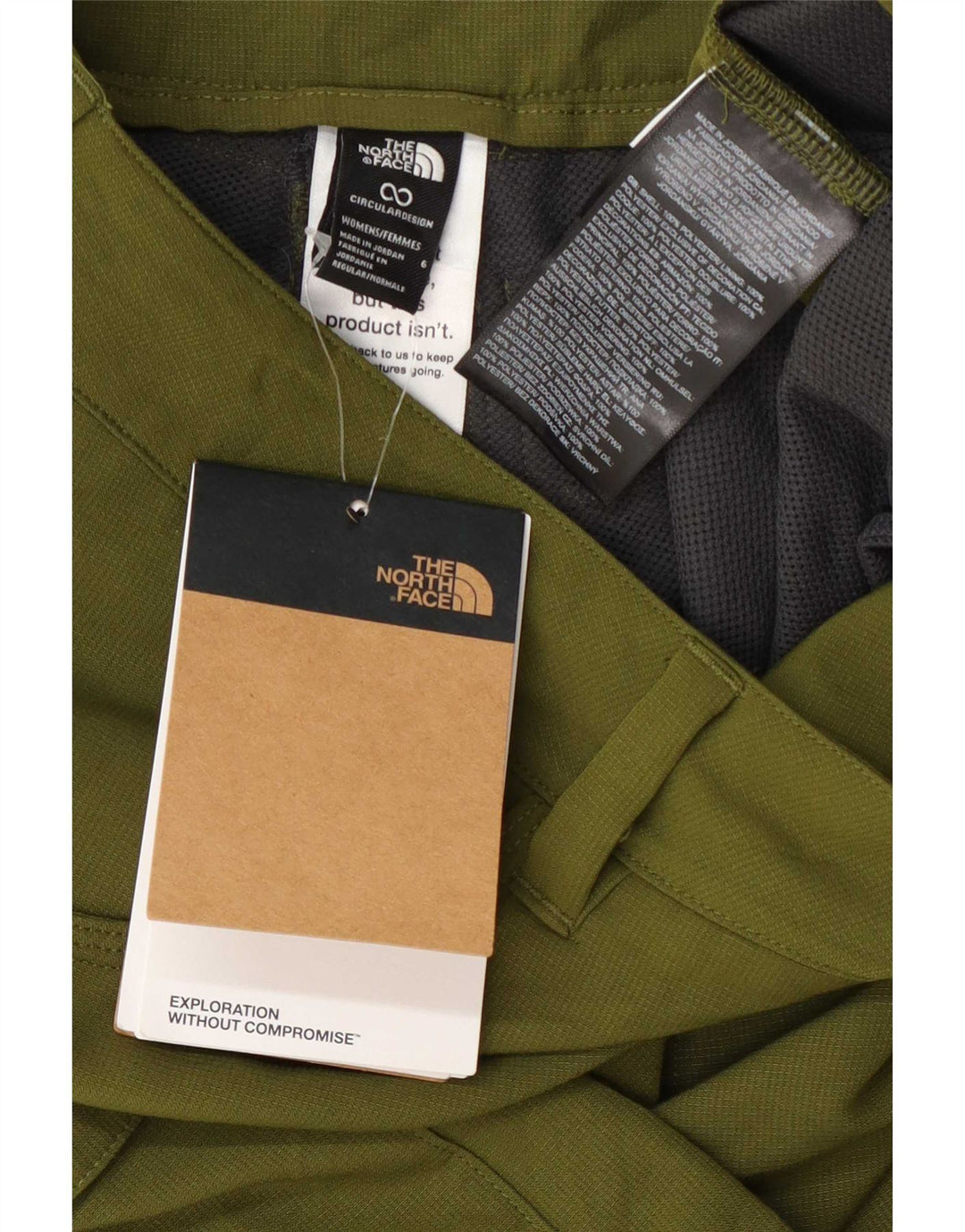 Pantaloncini cargo da donna The North Face US 6 Medium W30 Poliestere verde